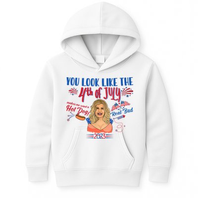 You Look Like 4th Of July Makes Me Want A Hot Dog Real Bad Kids Hoodie