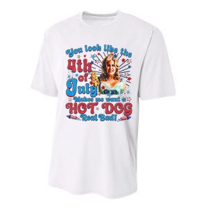 You Look Like 4th Of July Makes Me Want A Hotdog Real Bad Performance Sprint T-Shirt