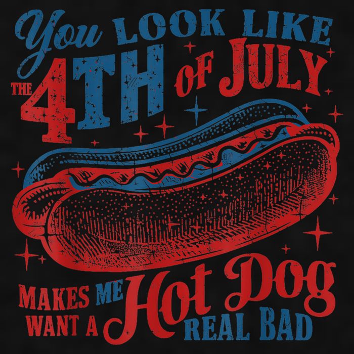 You Look Like The 4th Of July Makes Me Want A Hot Dog Real Bad Ladies PosiCharge Tri-Blend Wicking Tank