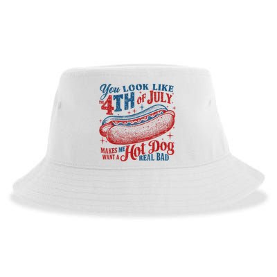 You Look Like The 4th Of July Makes Me Want A Hot Dog Real Bad Sustainable Bucket Hat