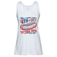 You Look Like The 4th Of July Makes Me Want A Hot Dog Real Bad Ladies Essential Flowy Tank