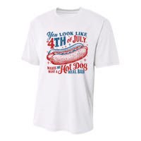 You Look Like The 4th Of July Makes Me Want A Hot Dog Real Bad Youth Performance Sprint T-Shirt