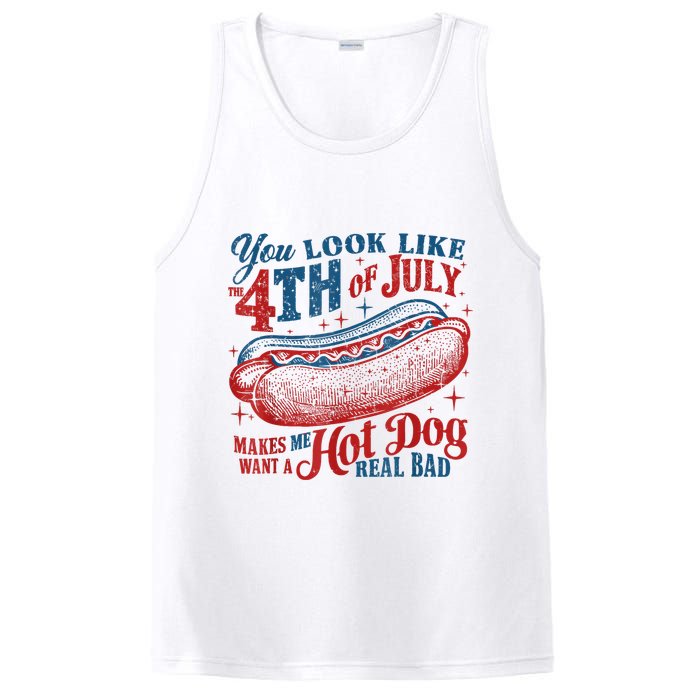 You Look Like The 4th Of July Makes Me Want A Hot Dog Real Bad PosiCharge Competitor Tank