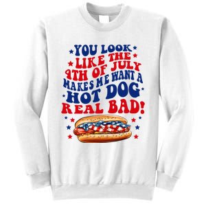 You Look Like The 4th Of July Makes Me Want A Hotdog Real Bad America Sweatshirt