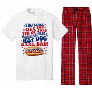 You Look Like The 4th Of July Makes Me Want A Hotdog Real Bad America Pajama Set