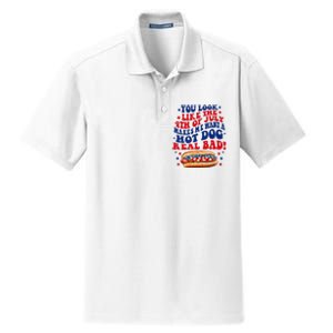 You Look Like The 4th Of July Makes Me Want A Hotdog Real Bad America Dry Zone Grid Polo