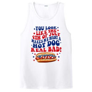 You Look Like The 4th Of July Makes Me Want A Hotdog Real Bad America PosiCharge Competitor Tank