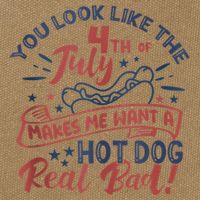 You Look Like The 4th July Makes Me Want A Hot Dog Real Bad Cotton Canvas Backpack