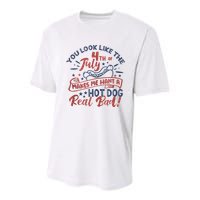 You Look Like The 4th July Makes Me Want A Hot Dog Real Bad Youth Performance Sprint T-Shirt