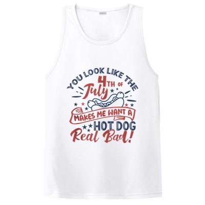You Look Like The 4th July Makes Me Want A Hot Dog Real Bad PosiCharge Competitor Tank