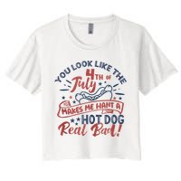 You Look Like The 4th July Makes Me Want A Hot Dog Real Bad Crop Top