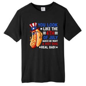 You Look Like The 4th Of July Makes Me Want A Hotdog Real Bad America Tall Fusion ChromaSoft Performance T-Shirt