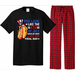 You Look Like The 4th Of July Makes Me Want A Hotdog Real Bad America Pajama Set