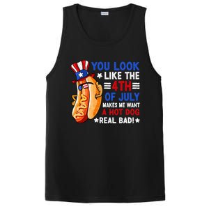 You Look Like The 4th Of July Makes Me Want A Hotdog Real Bad America PosiCharge Competitor Tank