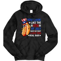 You Look Like The 4th Of July Makes Me Want A Hotdog Real Bad America Tie Dye Hoodie