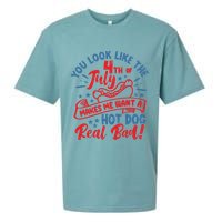 You Look Like 4th Of July Makes Me Want A Hot Dog Real Bad Sueded Cloud Jersey T-Shirt