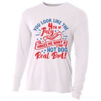 You Look Like 4th Of July Makes Me Want A Hot Dog Real Bad Cooling Performance Long Sleeve Crew