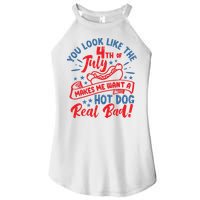 You Look Like 4th Of July Makes Me Want A Hot Dog Real Bad Women's Perfect Tri Rocker Tank