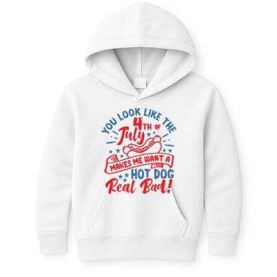 You Look Like 4th Of July Makes Me Want A Hot Dog Real Bad Kids Hoodie