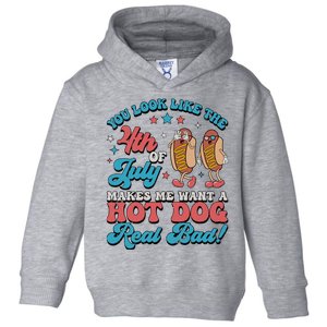 You Look Like The 4th Of July Hot Dog Merica Toddler Hoodie