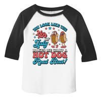 You Look Like The 4th Of July Hot Dog Merica Toddler Fine Jersey T-Shirt