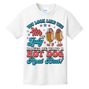 You Look Like The 4th Of July Hot Dog Merica Kids T-Shirt