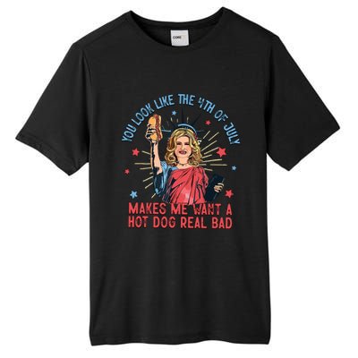 You Look Like The 4th Of July Makes Me Want Hot Dog Real Bad Tall Fusion ChromaSoft Performance T-Shirt