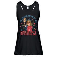 You Look Like The 4th Of July Makes Me Want Hot Dog Real Bad Ladies Essential Flowy Tank