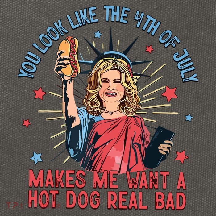 You Look Like The 4th Of July Makes Me Want Hot Dog Real Bad Cotton Canvas Backpack