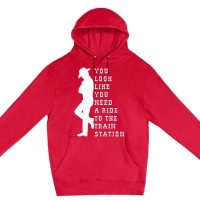 You look like you need a ride to the train station funny Premium Pullover Hoodie