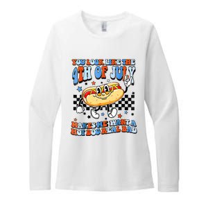 You Look Like 4th Of July Makes Me Want A Hot Dog Real Bad Womens CVC Long Sleeve Shirt