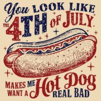You Look Like The 4th Of July Makes Me Want A Hot Dog Real Bad Zip Tote Bag