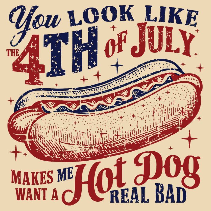 You Look Like The 4th Of July Makes Me Want A Hot Dog Real Bad Zip Tote Bag