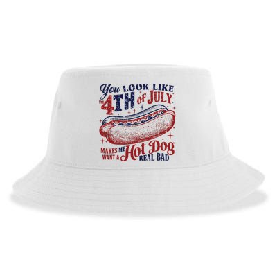 You Look Like The 4th Of July Makes Me Want A Hot Dog Real Bad Sustainable Bucket Hat