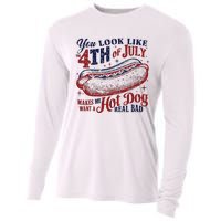 You Look Like The 4th Of July Makes Me Want A Hot Dog Real Bad Cooling Performance Long Sleeve Crew