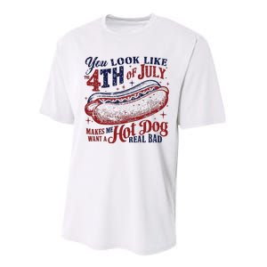 You Look Like The 4th Of July Makes Me Want A Hot Dog Real Bad Performance Sprint T-Shirt