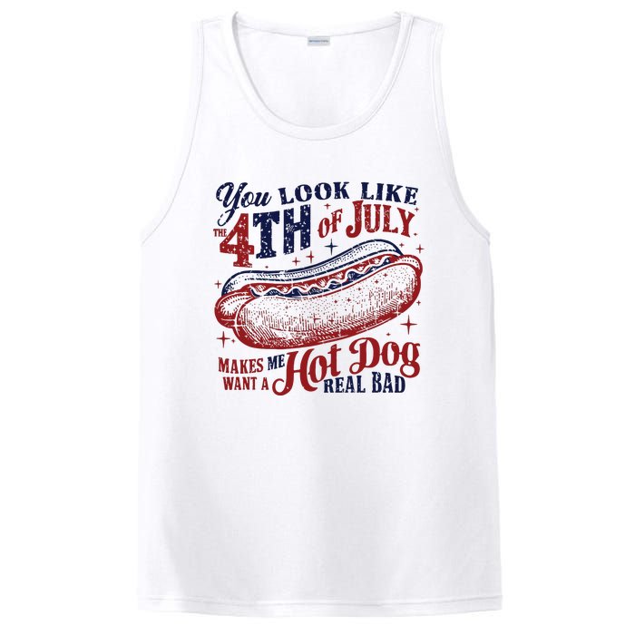 You Look Like The 4th Of July Makes Me Want A Hot Dog Real Bad PosiCharge Competitor Tank