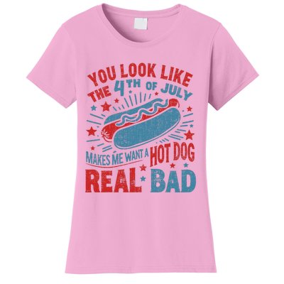 You Look Like The 4th Of July Hot Dog Independence Day Women's T-Shirt