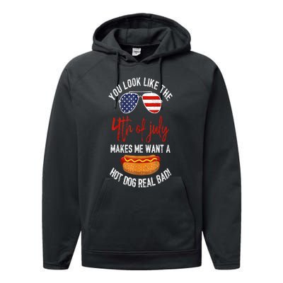 You Look Like The 4th Of July Patriotic Performance Fleece Hoodie