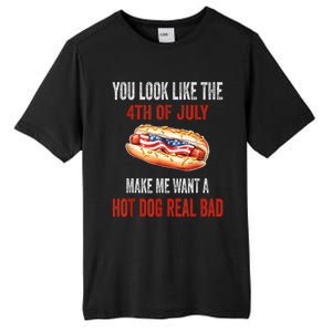 You Look Like 4th Of July Makes Me Want A Hot Dog Real Bad Tall Fusion ChromaSoft Performance T-Shirt