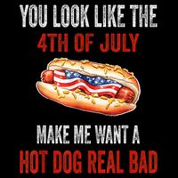 You Look Like 4th Of July Makes Me Want A Hot Dog Real Bad Drawstring Bag
