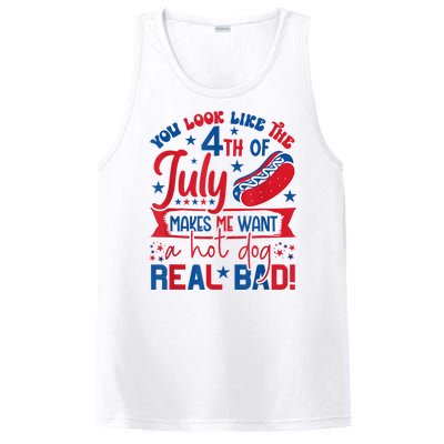 You Look Like The 4th Of July Makes Me Want Hot Dog Real Bad PosiCharge Competitor Tank