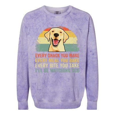 Yellow Labrador Lab Dad Yellow Labrador Retriever Colorblast Crewneck Sweatshirt