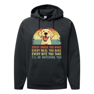 Yellow Labrador Lab Dad Yellow Labrador Retriever Performance Fleece Hoodie