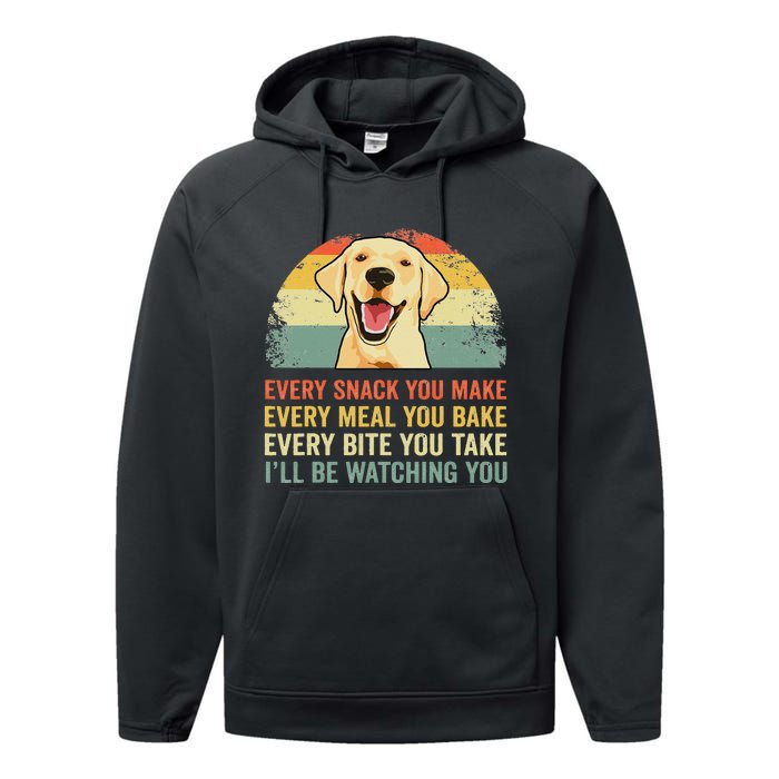 Yellow Labrador Lab Dad Yellow Labrador Retriever Performance Fleece Hoodie