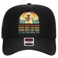 Yellow Labrador Lab Dad Yellow Labrador Retriever High Crown Mesh Back Trucker Hat