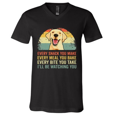 Yellow Labrador Lab Dad Yellow Labrador Retriever V-Neck T-Shirt