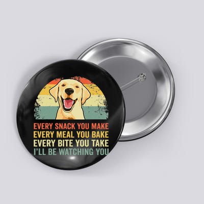 Yellow Labrador Lab Dad Yellow Labrador Retriever Button