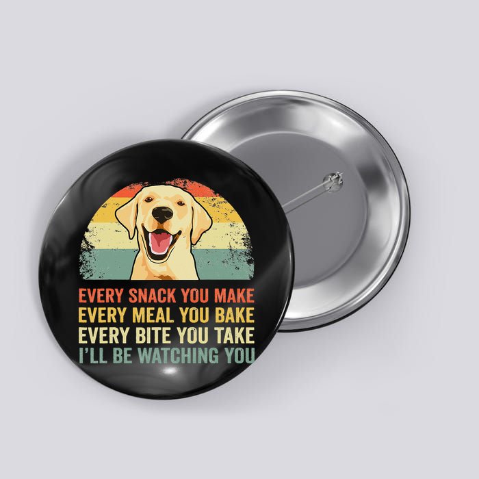 Yellow Labrador Lab Dad Yellow Labrador Retriever Button