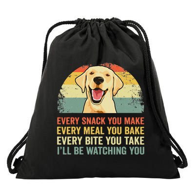 Yellow Labrador Lab Dad Yellow Labrador Retriever Drawstring Bag